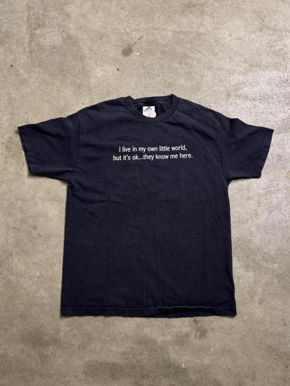 Vintage AAA Graphic Slogan T-Shirt Black Large